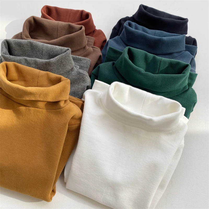 秋冬装儿童高领打底衫宝宝洋气高领打底衫男女童宝宝套头长袖