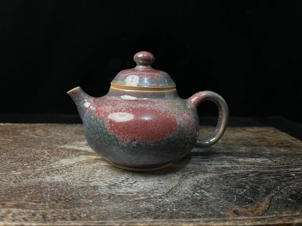 神后钧瓷原矿炉钧釉发色小容天主泡器茶器