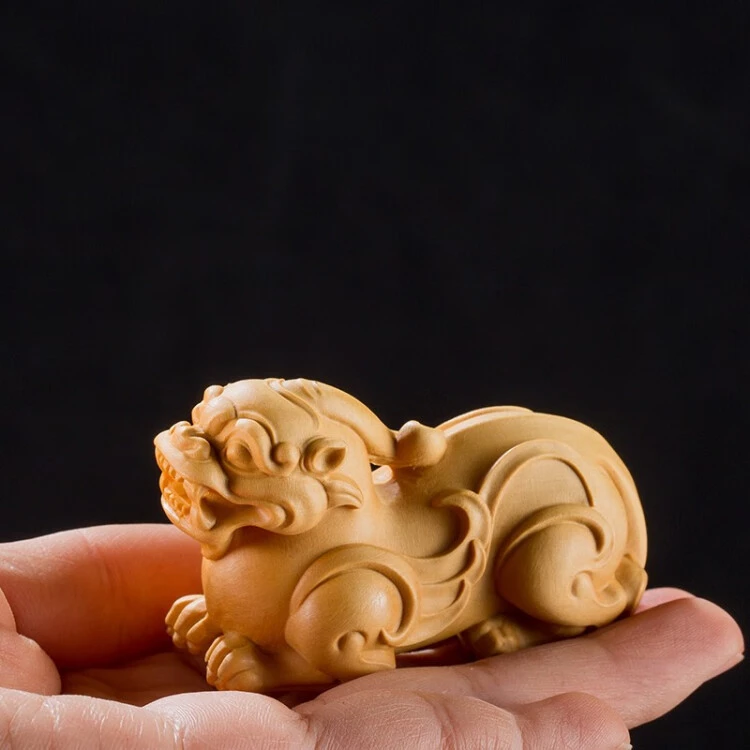 小叶黄杨木雕工艺品挂件摆件创意文玩手把件男士随身貔貅实木雕刻