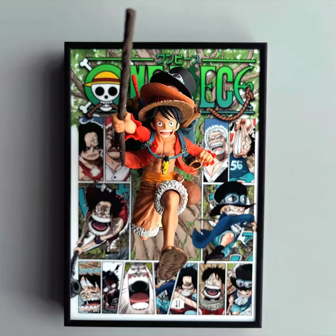 路飞20303D手办立体挂画装饰画21*30