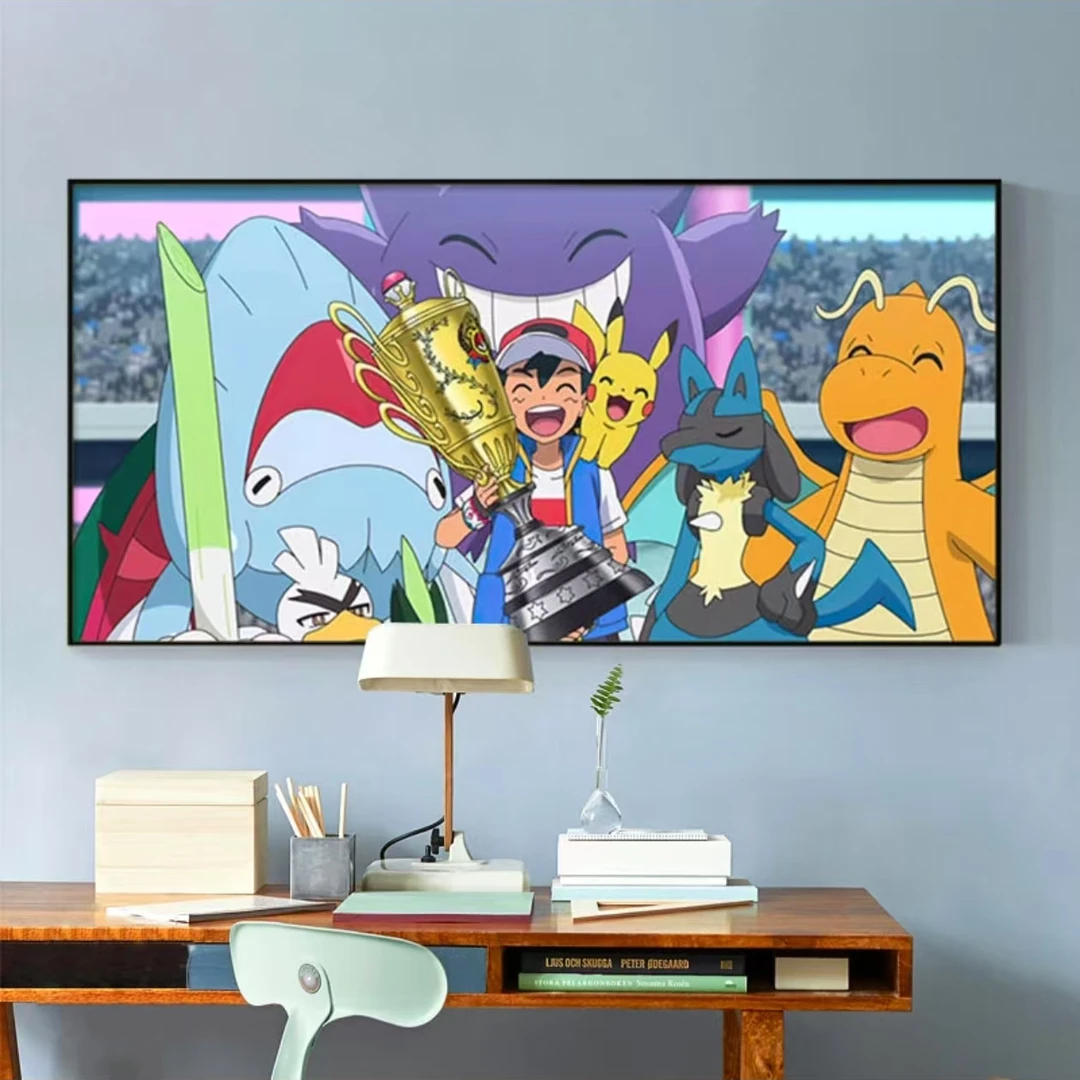 【宝可梦】装饰画奇宝贝二次元口袋妖怪日式动漫挂画PVC40*80