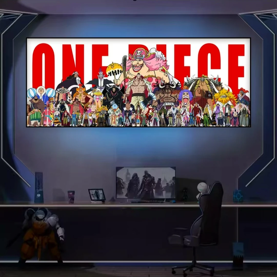【海贼王】白色合集电竞房客厅卧室现代装饰画PVC40*80