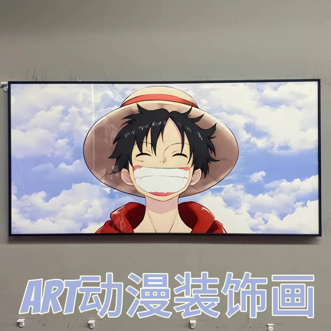 【海贼王】笑脸路飞客厅挂画卧室床头漫画40*80pvc