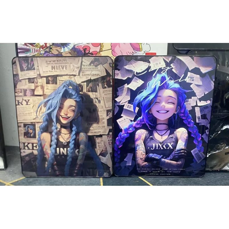 《PVC英雄联盟金克斯*2》金克连客厅卧室电竞房背景挂画 40*30*2