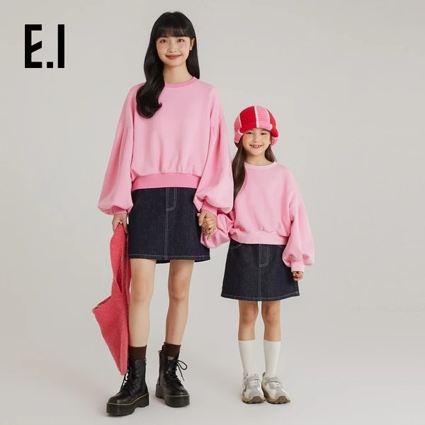 E.I童装女童牛仔短裙秋装韩版半身裙亲子装D8233778788