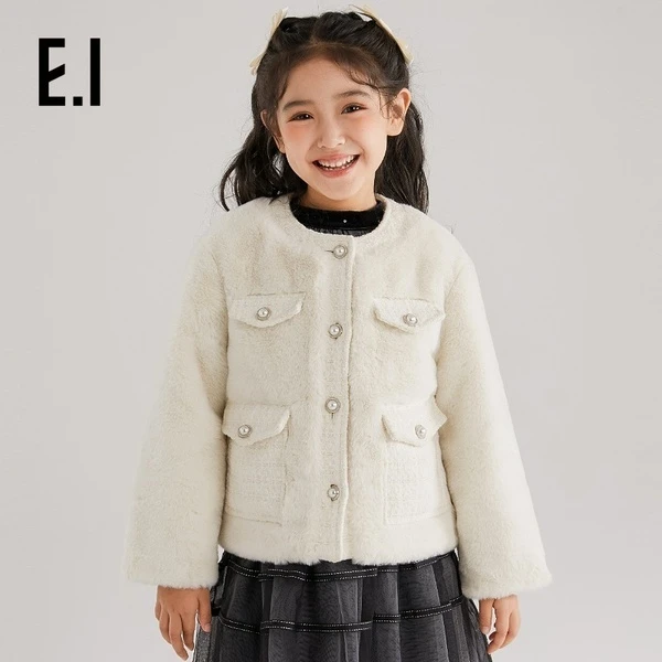 E.I童装女童法式小香风外套冬装亲子装上衣D8234653744