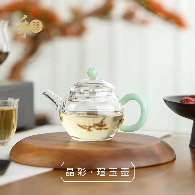 禾器 · 晶彩瑄玉壶 小容量泡茶壶 高硼硅玻璃加厚 建议容量165ml