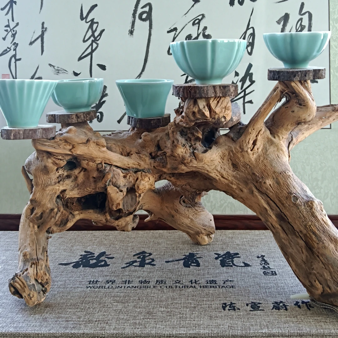 高档青瓷天青花口杯手工美人杯小容量品茗杯