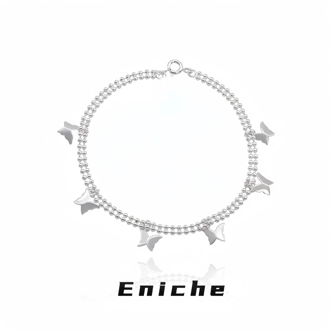 铜合金手链 1146 「银光闪闪」甜美叠戴蝴蝶简约几何爱心百搭手饰