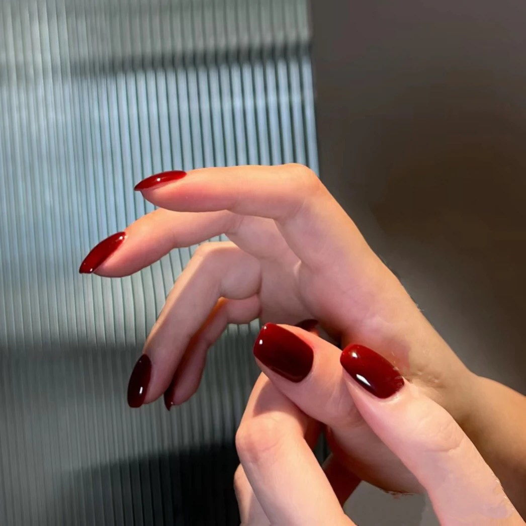 【复古红 港风】 显白贵气新中式纯手工美甲