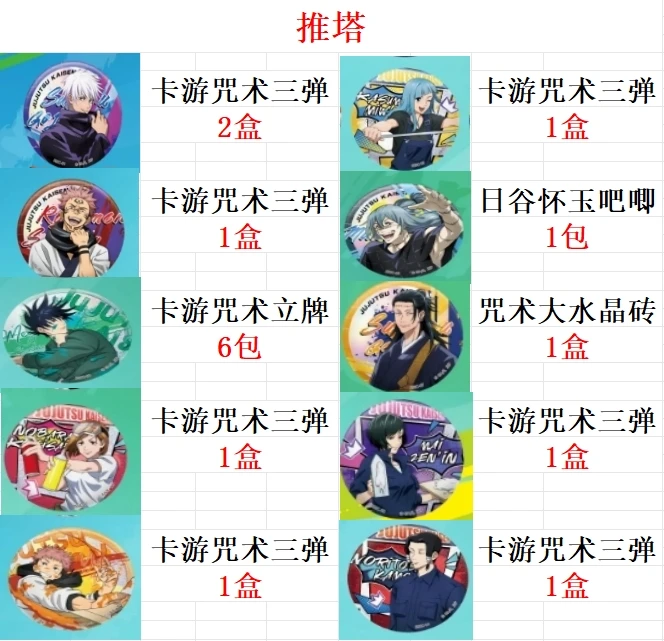 【推~塔】【纯咒术推塔】收藏盲盒【直播代拆】