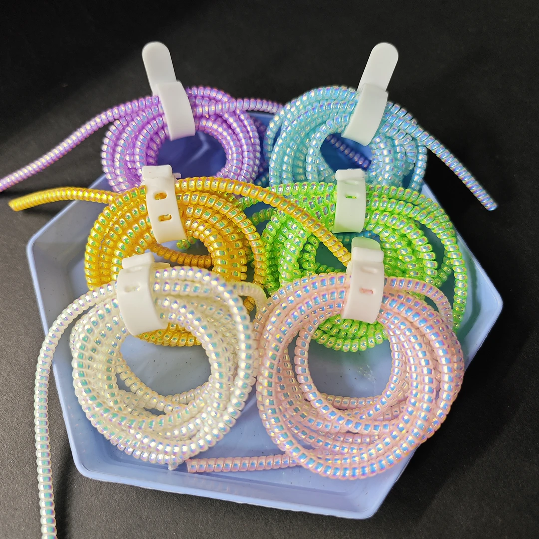 手机数据线缠绕保护绳苹果小米oppo华为vivo防断充电线保护线ins