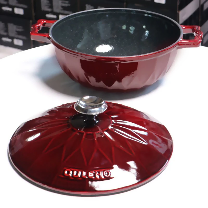 千乐欧臻钻系列26CM妈咪锅炖锅铸铁珐琅锅