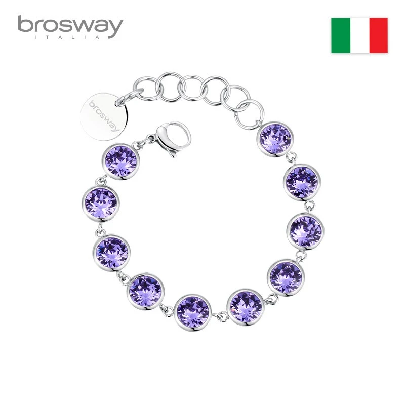 钛钢仿水晶手链 brosway欧美手链轻奢百搭时尚女士潮饰个性送女友