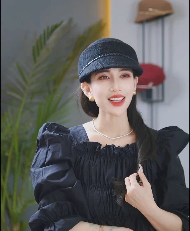 春夏网红马术帽时尚百搭气质薄款透气防晒遮阳帽英伦复古鸭舌帽女
