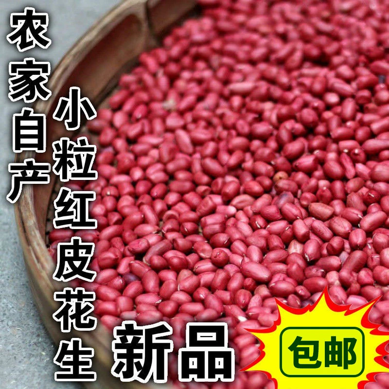 y23年新货红皮花生米批发农家自产红生花生米小四粒红花生米去壳