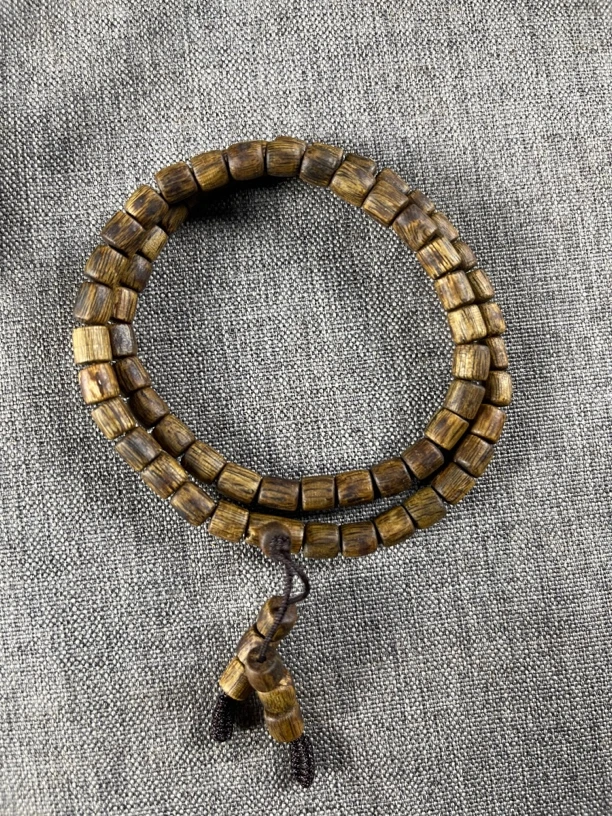 奇楠沉香随型桶珠双圈04多样性发一