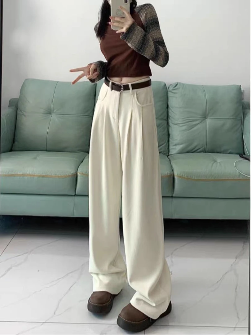 秋冬时尚百搭显瘦大码阔腿裤-9190