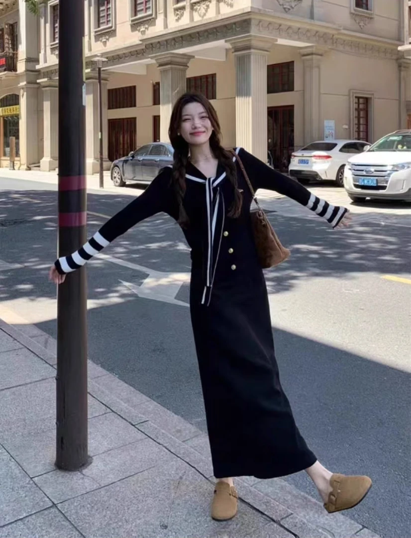 秋季新款大码时尚百搭显瘦上衣+裙子套装6259