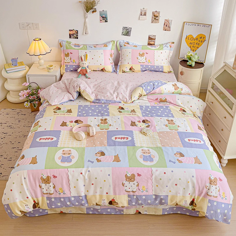 【拼布乐园】纯棉套件全棉2024新款床上用品小清新碎花被套床单宿舍