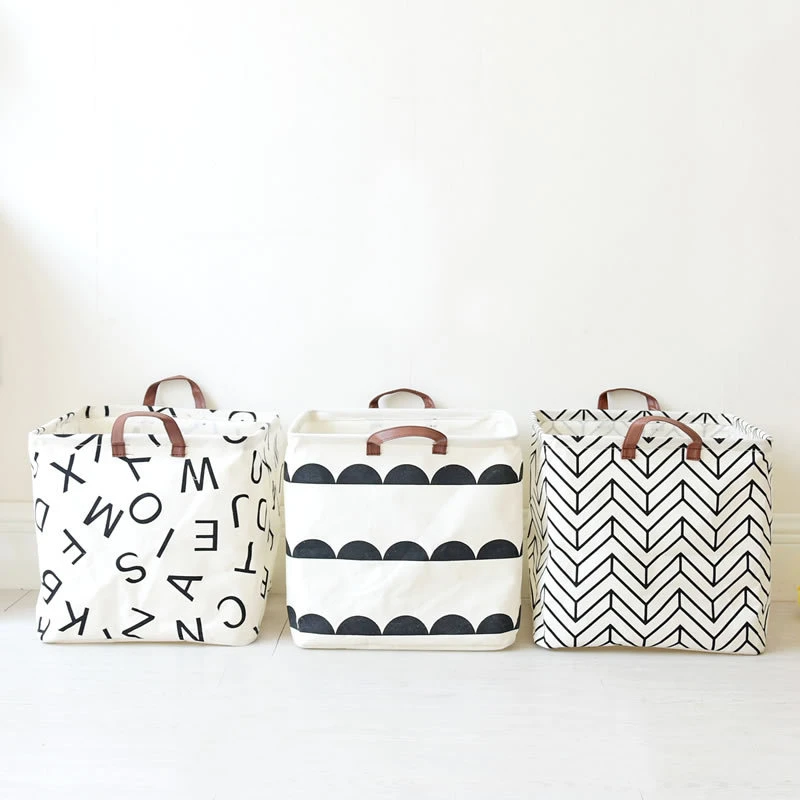 正方形折叠布艺收纳筐棉麻脏衣篮儿童衣服玩具收纳桶实用居家好物