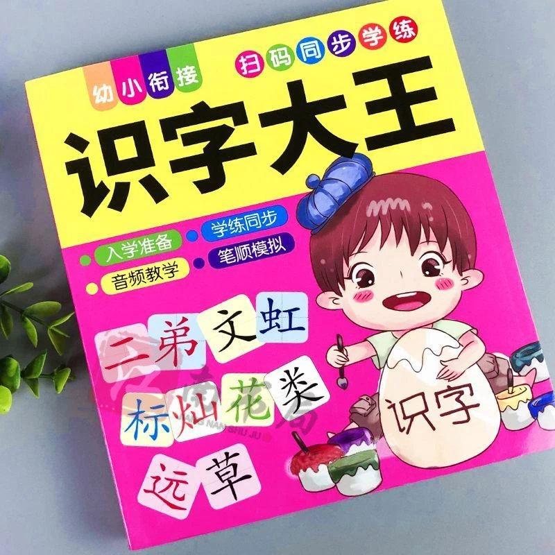 识字大王儿童学前全幼儿园大中小学前班一年级看图认字早教启蒙书