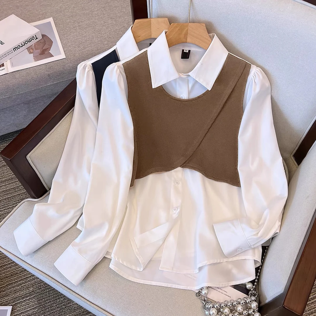 13867衬衫长袖设计感小众早秋上衣时尚显瘦
