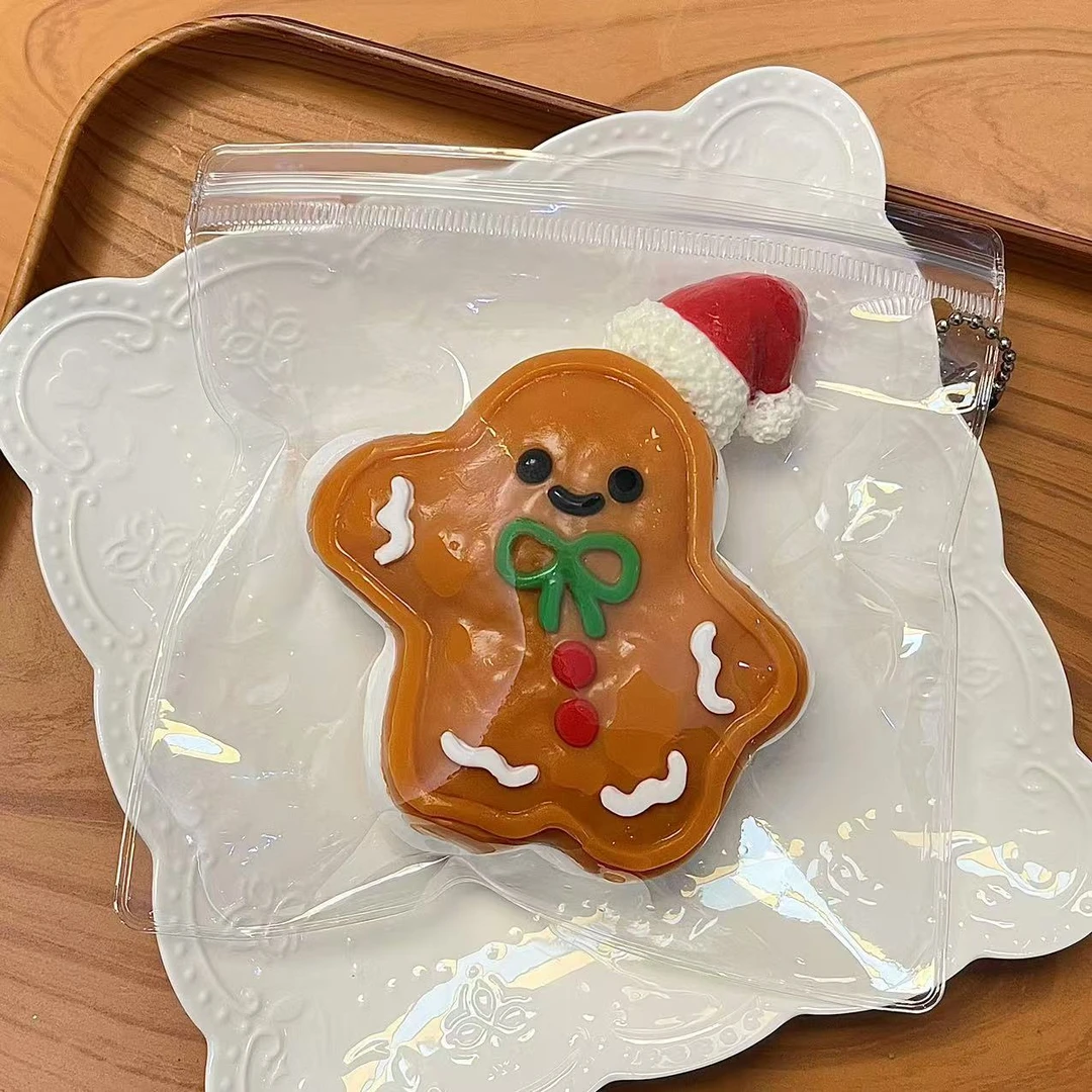 【姜饼人】现货捏捏乐食品级硅胶纯手工制作解压玩具手工DIY