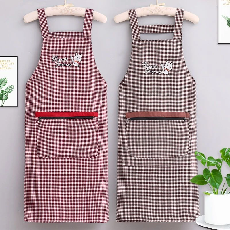 加长过膝围裙女厨房家用做饭工作服耐脏上班干活洋气可爱新款年轻