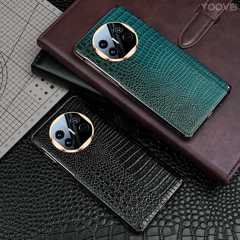 羽唯适用于华为MateX5中轴铰链手机壳真皮matex3典藏版折叠保护套