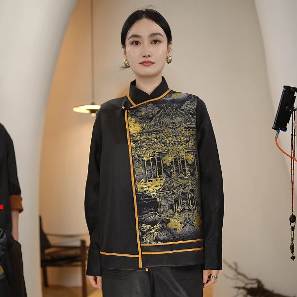 【栖香锦】上久楷 汉宫秋月  设计师款 国风 汉服式 马甲