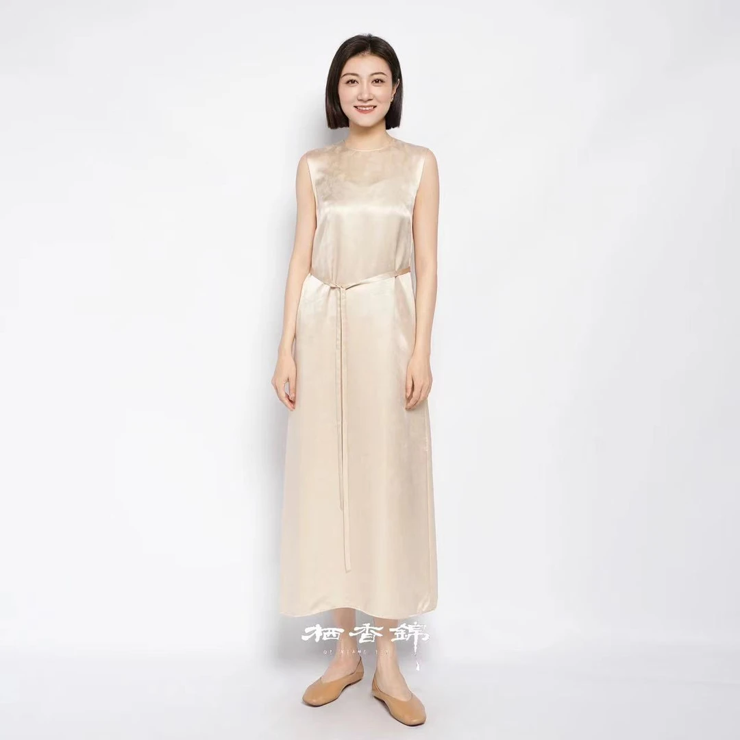 【栖香锦】”香槟金辉“设计师款  新中式 国风 背心裙