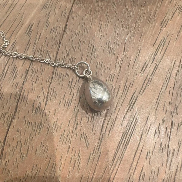 JMG简约水滴925全银项链