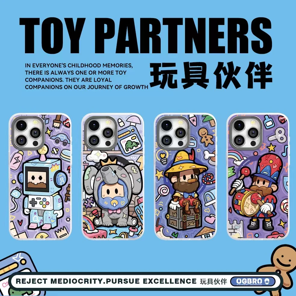 新款OGPRO【玩具伙伴系列】适用于苹果iphone15promax磁吸防摔14pm
