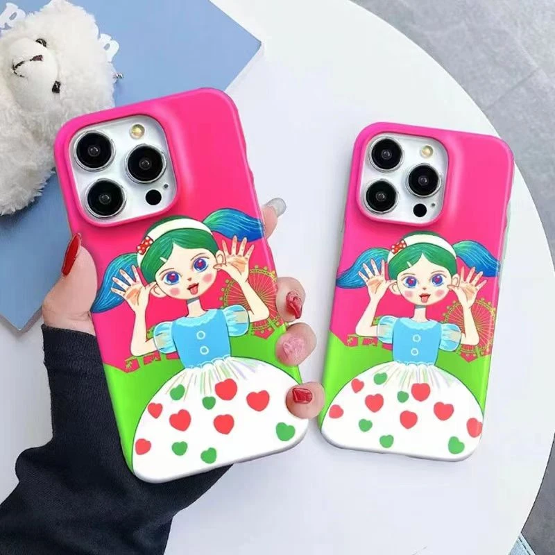 KCATPOP韩国菲林油画系列适用苹果iPhone14 15 Pro Max全包边防摔