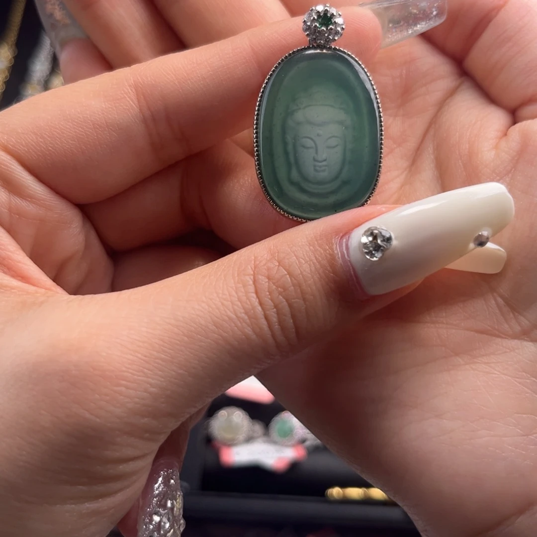 翡翠颈饰银S925镶嵌566888