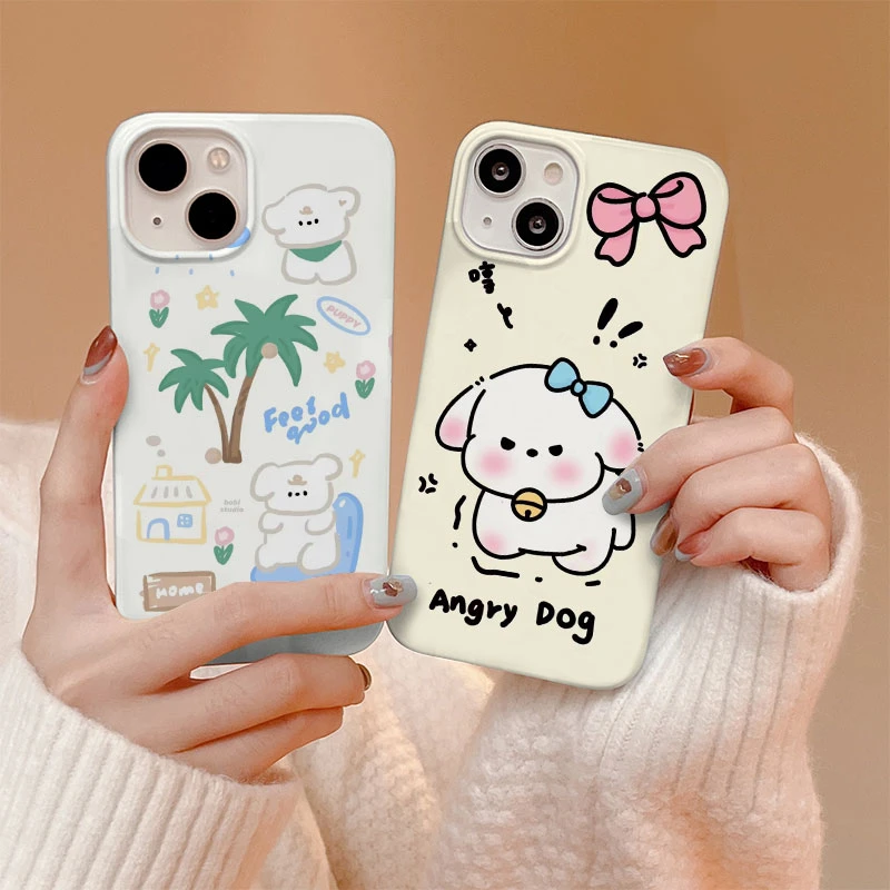 可爱小狗【苹果】菲林手机壳全包边高颜值轻薄耐脏网红iPhone15CY