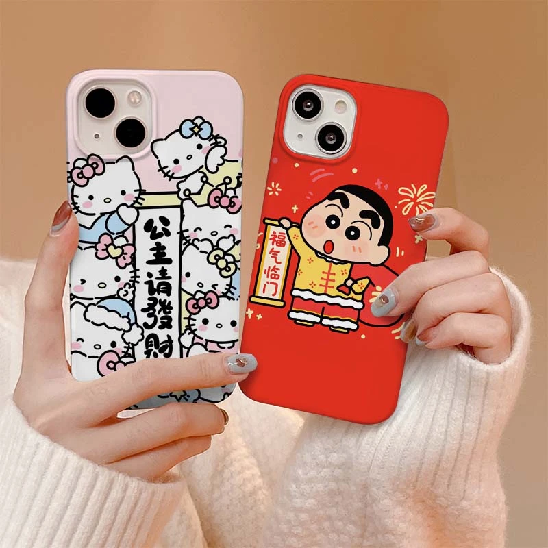 蜡笔小新【苹果】菲林手机壳全包边高颜值轻薄耐脏网红iPhone15