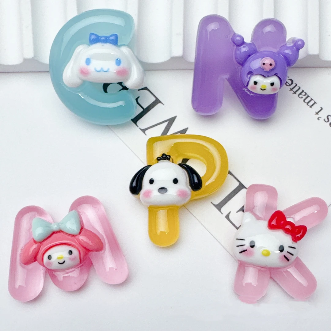 【对对碰】夜光 卡通字母美美树脂配件