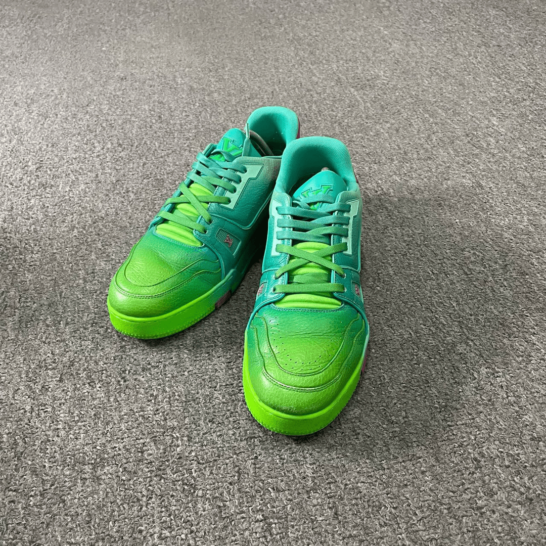 Louis Vuitton LV Trainer 绿色渐变板鞋 42.5码/95新/公价10600
