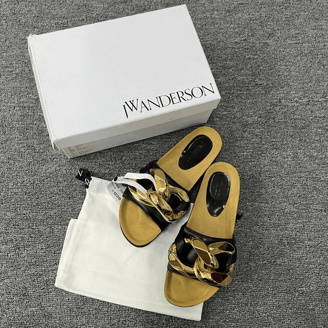 JW Anderson 金属扣拖鞋 39码/全新/公价3500/原盒防尘袋 bc00103
