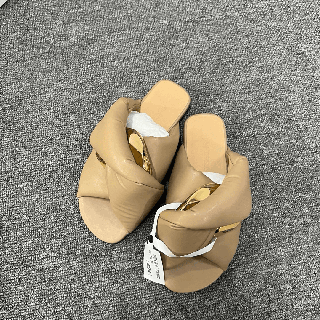 JW Anderson 卡其色拖鞋 37码/全新/公价3000/原盒防尘袋 bc00