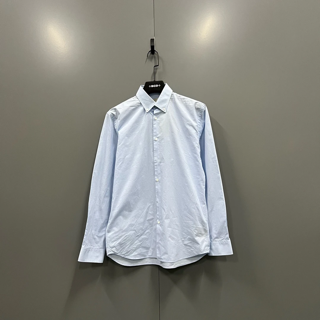 (jp) 118 Burberry 巴宝莉 蓝色格纹衬衫 37码/95新/公价4500/无