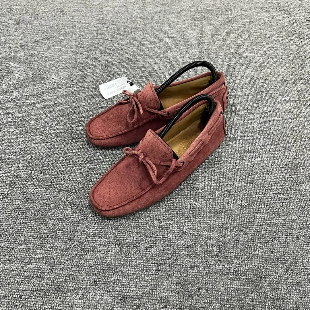 TODS 托德斯 砖红色麂皮乐福豆豆鞋 39.5码/9新/公价5500/无配件