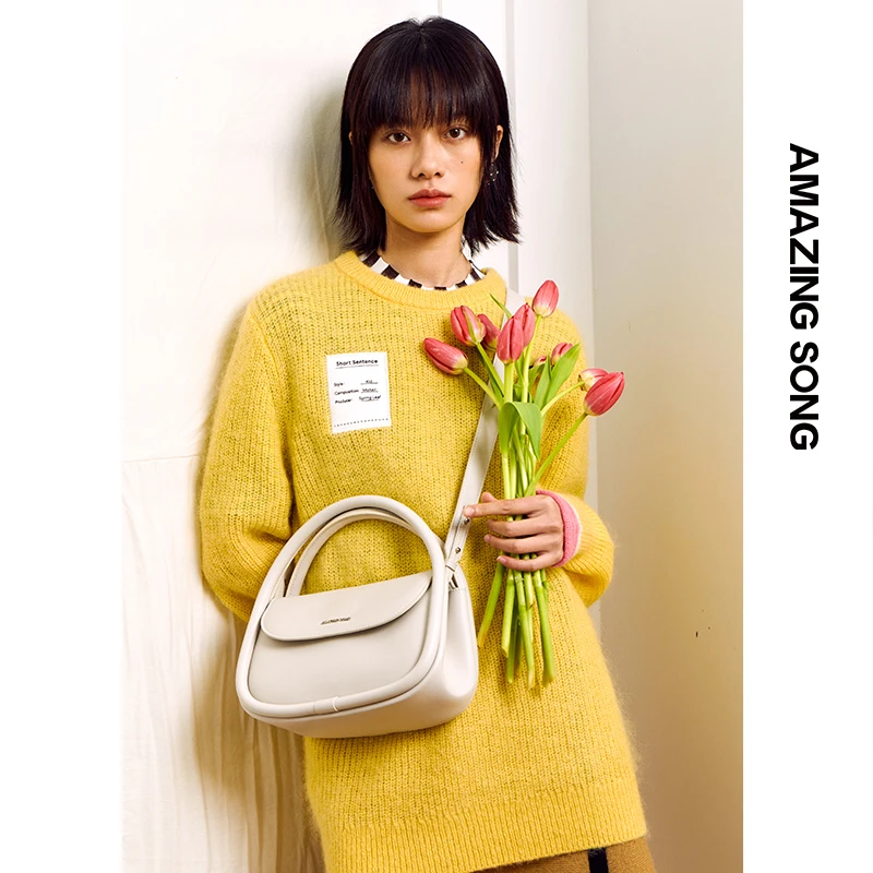 AMAZINGSONG软欧包升级款单肩斜挎女包小众简约百搭时尚春夏腋下