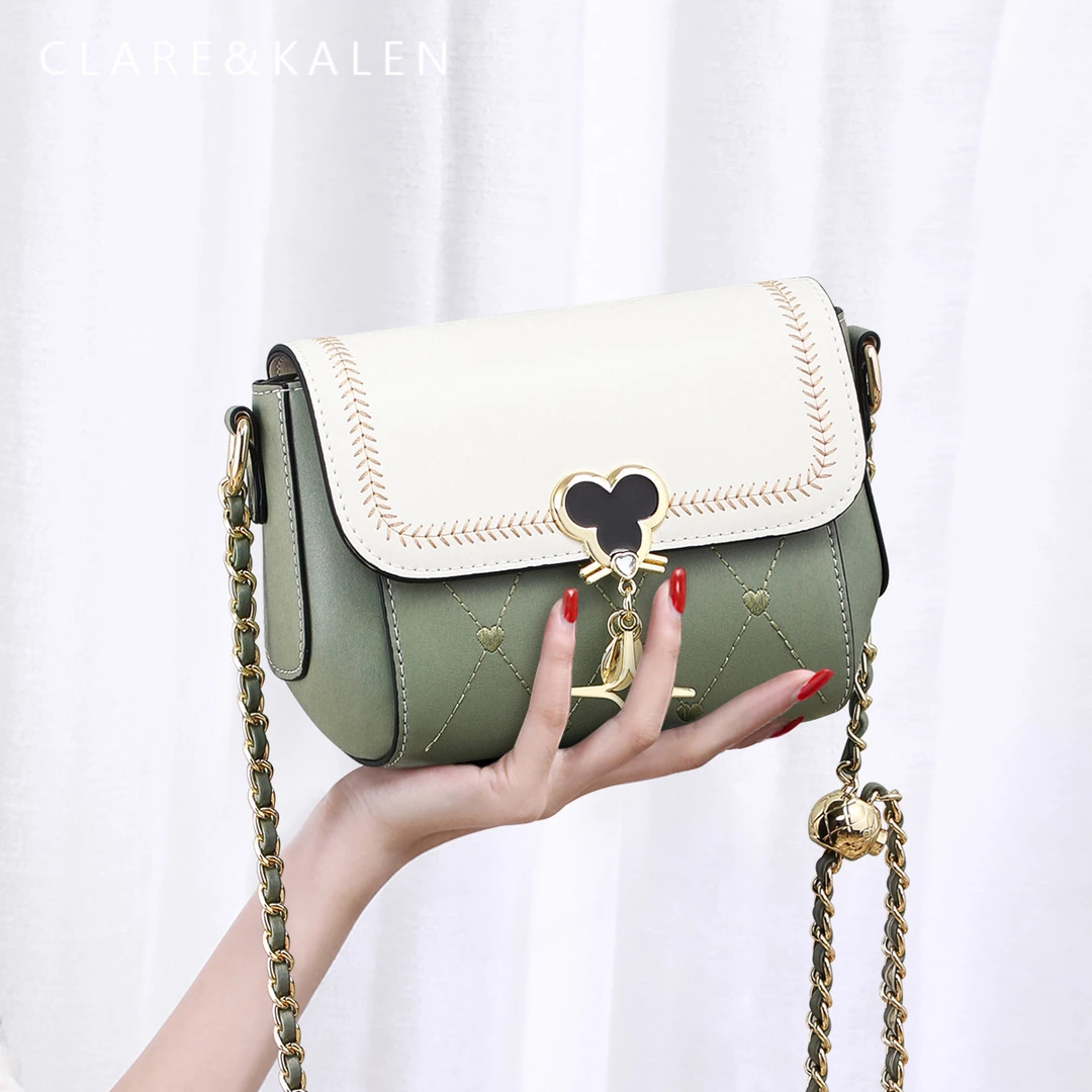 ClareKalen品牌包包女包小香风轻奢百搭真皮斜挎包高档生日礼物