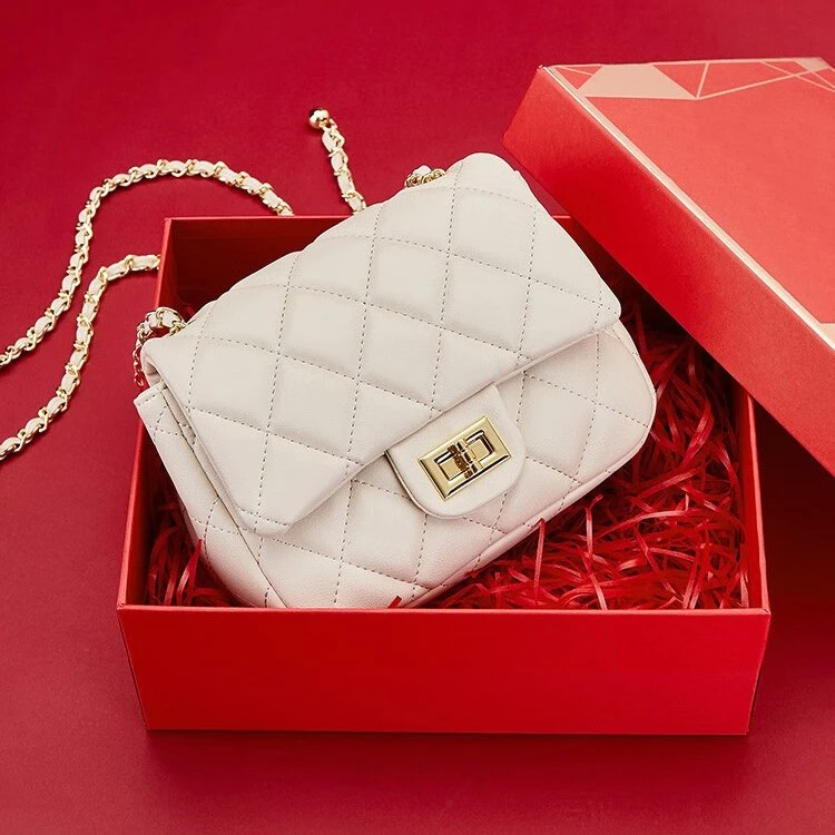 ClareKalen女生包包女包百搭斜跨包小香风菱格包圣诞礼物送女朋友