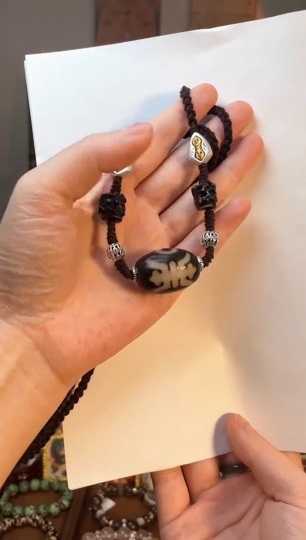 【闪购商品】玛瑙/玉髓项链未镶嵌双寿项链