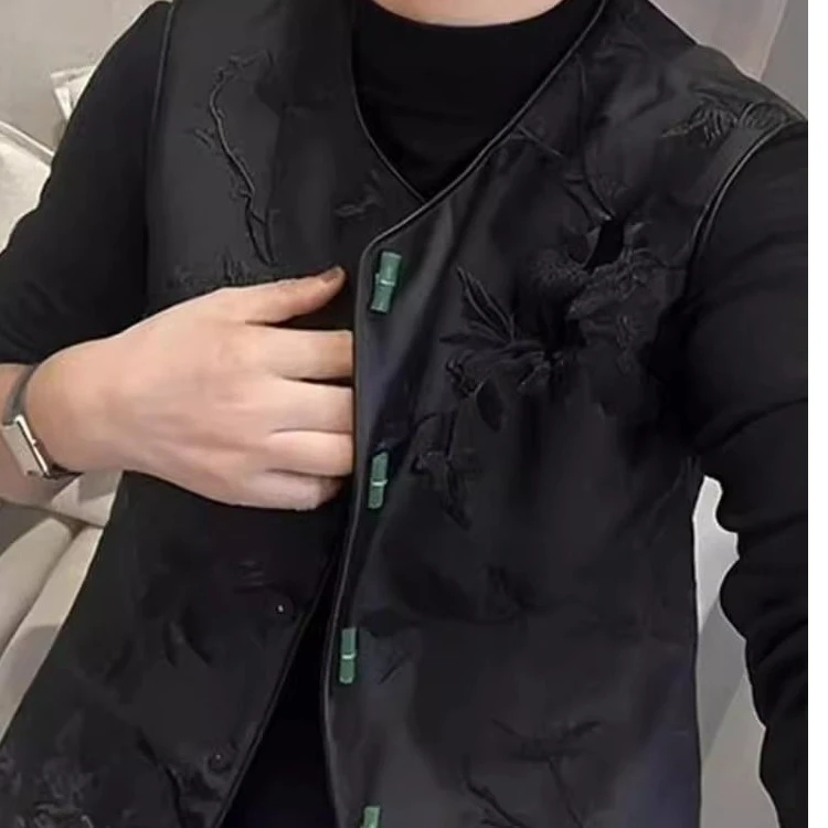 9821#秋冬女装新中式马甲马夹春秋季背心洋气时髦国风马褂