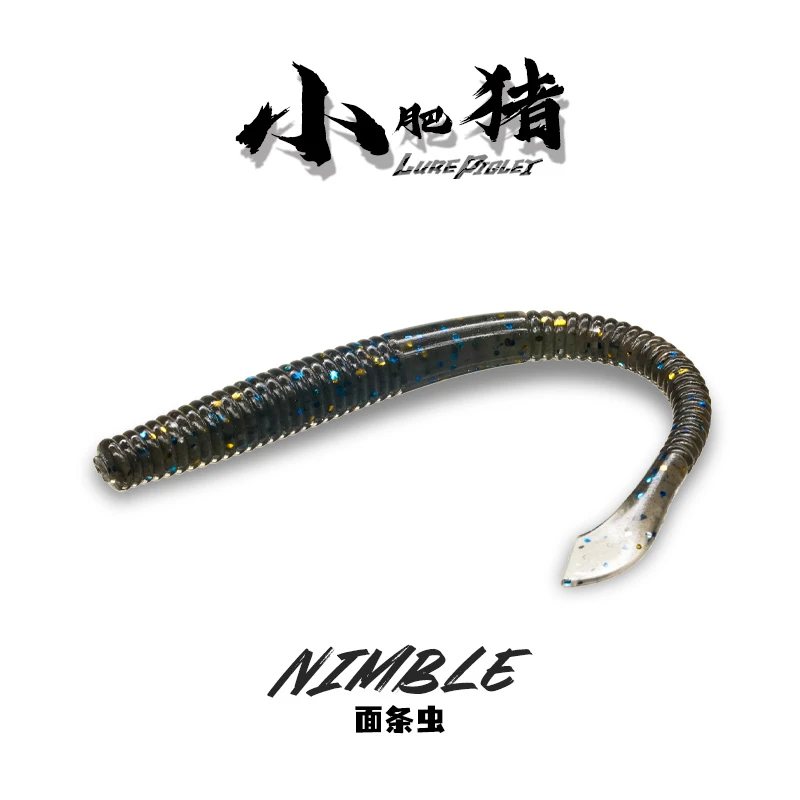 小肥猪路亚刀尾面条虫wacky钓组senko高比重缓沉鲈鱼黑坑倒钓无铅